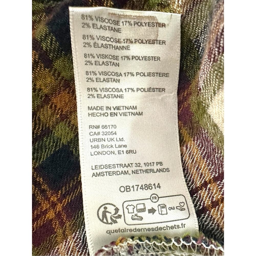 Free People Grunge 90s Asymmetrical Distressed Plaid Marcelline Maxi Skirt Small - Picture 13 of 16